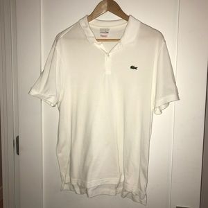 Like New Lacoste All White Men’s Cotton Polo Shirt